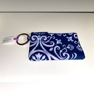 Vera Bradley key coin pouch blue and white design